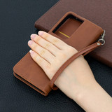 For Samsung Galaxy S21 Ultra Case Lambskin Texture Folio PU Leather Cover, Wallet, Kickstand & Lanyard, Brown | iCoverLover Australia