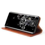 For Samsung Galaxy S20 Ultra Case Leather Flip Wallet Folio Cover Brown | iCoverLover Australia