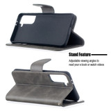 For Samsung Galaxy S21+ Plus Case Lambskin Texture Folio PU Leather Cover, Wallet, Kickstand & Lanyard, Grey | iCoverLover Australia