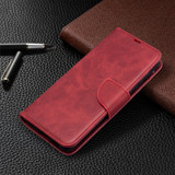For Samsung Galaxy S21+ Plus Case Lambskin Texture Folio PU Leather Cover, Wallet, Kickstand & Lanyard, Red | iCoverLover Australia