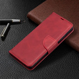 For Samsung Galaxy S21 Ultra Case Lambskin Texture Folio PU Leather Cover, Wallet, Kickstand & Lanyard, Red | iCoverLover Australia