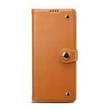 For Samsung Galaxy S20+ Plus Case Genuine Leather Luxury Wallet Case Light Brown | iCoverLover Australia