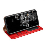 For Samsung Galaxy S20 Ultra Case Genuine Leather Luxury Wallet Case Red | iCoverLover Australia