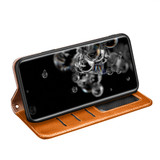 For Samsung Galaxy S20 Case Genuine Leather Luxury Wallet Case Light Brown | iCoverLover Australia