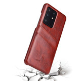 For Samsung Galaxy S20+ Plus Case Deluxe Leather Protective Cover Brown | iCoverLover Australia