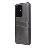 For Samsung Galaxy S20+ Plus Case Deluxe Leather Protective Cover Grey | iCoverLover Australia
