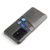 For Samsung Galaxy S20 Ultra Case Deluxe Leather Protective Cover Grey | iCoverLover Australia