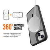 For iPhone 14 Plus Case Compatible with MagSafe Carbon Fibre Pattern Cover Black | iCoverLover Australia