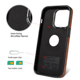 For iPhone 13 Case Detachable Wallet Cover Compatible with MagSafe Brown | iCoverLover Australia