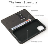 For iPhone 14 Plus Case Crocodile Pattern Genuine Cow Wallet Leather Cover Black | iCoverLover Australia
