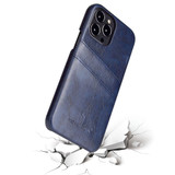 For iPhone 14 Pro Case Deluxe Leather Wallet Back Shell Slim Cover Blue | iCoverLover Australia