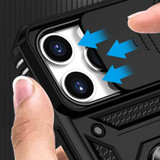 For iPhone 14 Pro Case Tough Protective Slide Camera Cover Magnetic Ring Holder Black | iCoverLover Australia