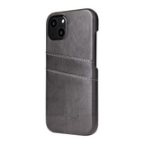 For iPhone 14 Plus Case Deluxe Leather Wallet Back Shell Slim Cover Grey | iCoverLover Australia
