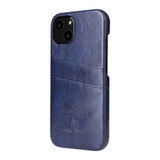 For iPhone 14 Plus Case Deluxe Leather Wallet Back Shell Slim Cover Blue | iCoverLover Australia