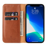 For iPhone 14 Pro Case Leather Flip Wallet Folio Cover with Stand Brown | iCoverLover Australia