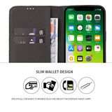 For iPhone 14 Case Crocodile Pattern Genuine Cow Wallet Leather Cover Black | iCoverLover Australia