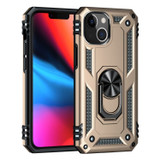 For iPhone 14 Case, Protective Shockproof TPU/PC Cover, Ring Holder, Gold | iCoverLover Australia