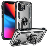 For iPhone 14 Plus Case, Protective Shockproof TPU/PC Cover, Ring Holder, Silver | iCoverLover Australia
