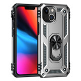 For iPhone 14 Plus Case, Protective Shockproof TPU/PC Cover, Ring Holder, Silver | iCoverLover Australia