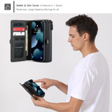 For iPhone 13 Pro Case, Wallet PU Leather Detachable Flip Cover, Black | iCoverLover Australia