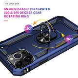 For iPhone 13 Pro Case, Protective Shockproof TPU/PC Cover, Ring Holder, Blue | iCoverLover Australia