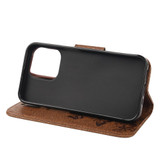 For iPhone 13 Pro Case, Vintage Butterflies Pattern PU Leather Wallet Cover, Stand, Brown | iCoverLover Australia