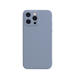 For iPhone 13 Pro Max Case, Liquid Silicone Flannel Lined Back Cover, Blue | iCoverLover Australia