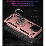 For iPhone 13 Pro Max Case, Protective Shockproof TPU/PC Cover, Ring Holder, Rose Gold | iCoverLover Australia
