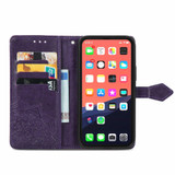 For iPhone 13 Pro Case, Mandala Emboss PU Leather Wallet Cover, Stand, Lanyard, Purple | iCoverLover Australia