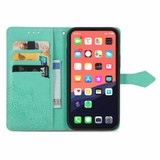 For iPhone 13 Case, Mandala Emboss PU Leather Wallet Cover, Stand, Lanyard, Green | iCoverLover Australia