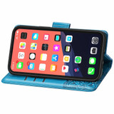 For iPhone 13 mini Case, Butterfly PU Leather Wallet Cover, Lanyard & Stand, Blue | iCoverLover Australia