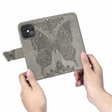 For iPhone 13 Pro Max Case, Butterfly PU Leather Wallet Cover, Lanyard & Stand, Grey | iCoverLover Australia