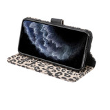 For iPhone 13 Pro Max Case, Leopard Print Folio PU Leather Wallet Cover, Card Slot, Holder, Brown | iCoverLover Australia