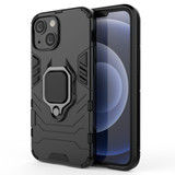 For iPhone 13 mini Case, Shockproof PC/TPU Protective Cover with Magnetic Ring Holder, Black | iCoverLover Australia