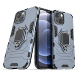 For iPhone 13 mini Case, Shockproof PC/TPU Protective Cover with Magnetic Ring Holder, Navy Blue | iCoverLover Australia