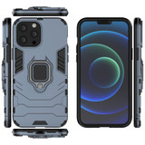 For iPhone 13 Pro Max Case, Shockproof PC/TPU Protective Cover with Magnetic Ring Holder, Navy Blue | iCoverLover Australia