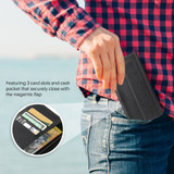 For iPhone 13 Pro Max Case iCoverLover Black Genuine Cow Leather Wallet Folio Cover | iCoverLover Australia