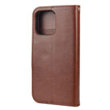 For iPhone 13 Case, Playful Butterflies PU Leather Wallet Cover, Stand, Brown | iCoverLover Australia