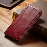 For iPhone 13 Pro Case Red Fierre Shann Genuine Cowhide Leather Wallet Cover | iCoverLover Australia
