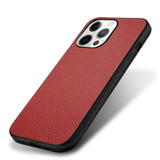 For iPhone 13 Pro Case Genuine Leather Durable Slim Fit Protective Cover Red | iCoverLover Australia