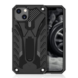 For iPhone 13 Mini Case Armour Strong Shockproof Tough Cover with Kickstand Black | iCoverLover Australia