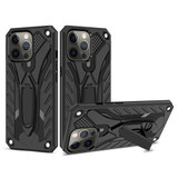 For iPhone 13 Pro Max Case Armour Strong Shockproof Tough Cover with Kickstand Black | iCoverLover Australia