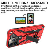 For iPhone 13 Pro Max Case Armour Strong Shockproof Tough Cover with Kickstand Red | iCoverLover Australia