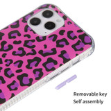 For iPhone 12 mini Case Leopard Print TPU + Acrylic Protective Case, Detachable Buttons, Blue | iCoverLover Australia