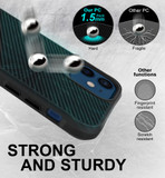 For iPhone 12 Mini Case, Tough Carbon Fibre Protective Cover, Black | iCoverLover Australia