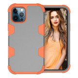 For iPhone 12/12 Pro Case Protective Armored 3-Layer Cover,Grey & Orange | iCoverLover Australia