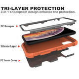 For iPhone 12/12 Pro Case Protective Armored 3-Layer Cover,Grey & Orange | iCoverLover Australia