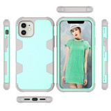 For iPhone 12 mini Case Protective Armored 3-Layer Cover,Mint Green & Grey | iCoverLover Australia
