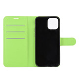 For iPhone 12 Pro Max Case Lychee Texture Folio PU Protective Case , Holder & Card Slots & Wallet, Green | iCoverLover Australia