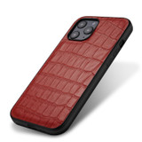 For iPhone 12 Pro Max (6.7in) Case, Genuine Leather Crocodile Pattern Cover, Red | iCoverLover Australia
